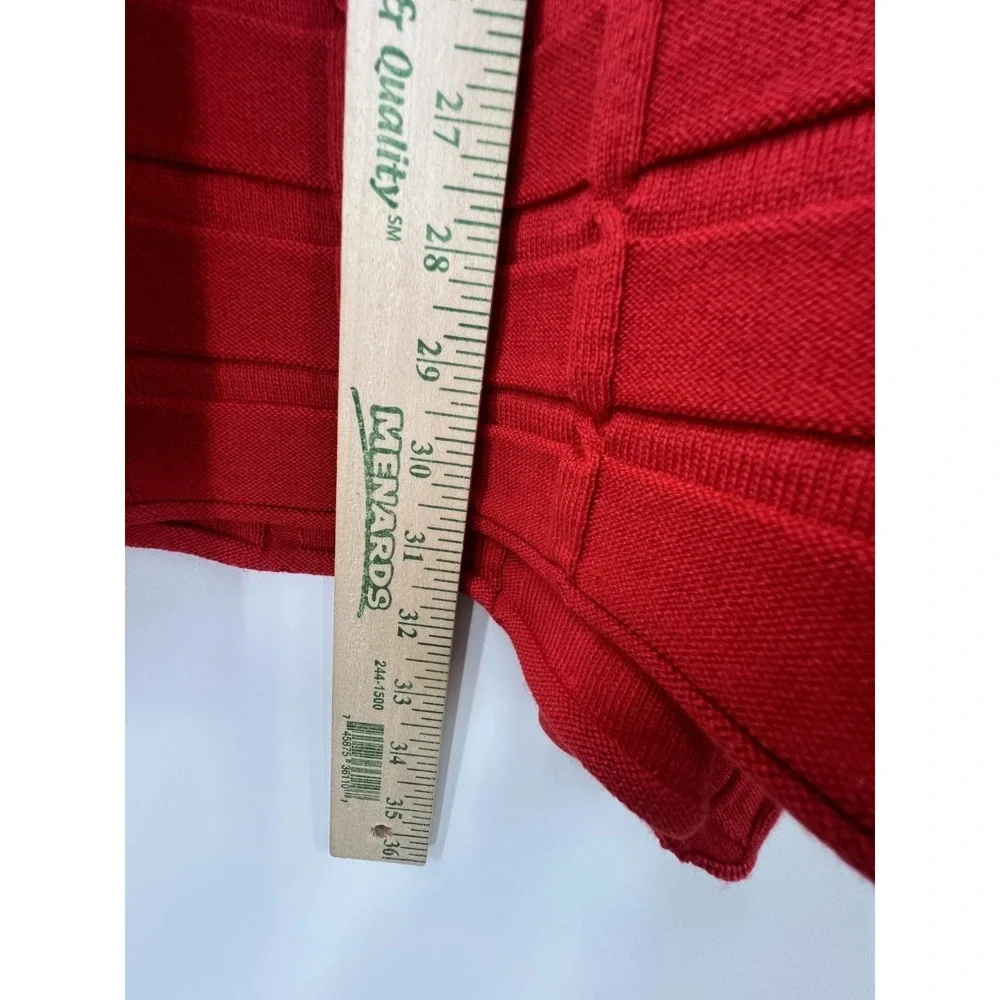 NWT eskandar Slim Sleeve Kaftan Sweater Long Plus O/S Red Silk Cashmere Textured